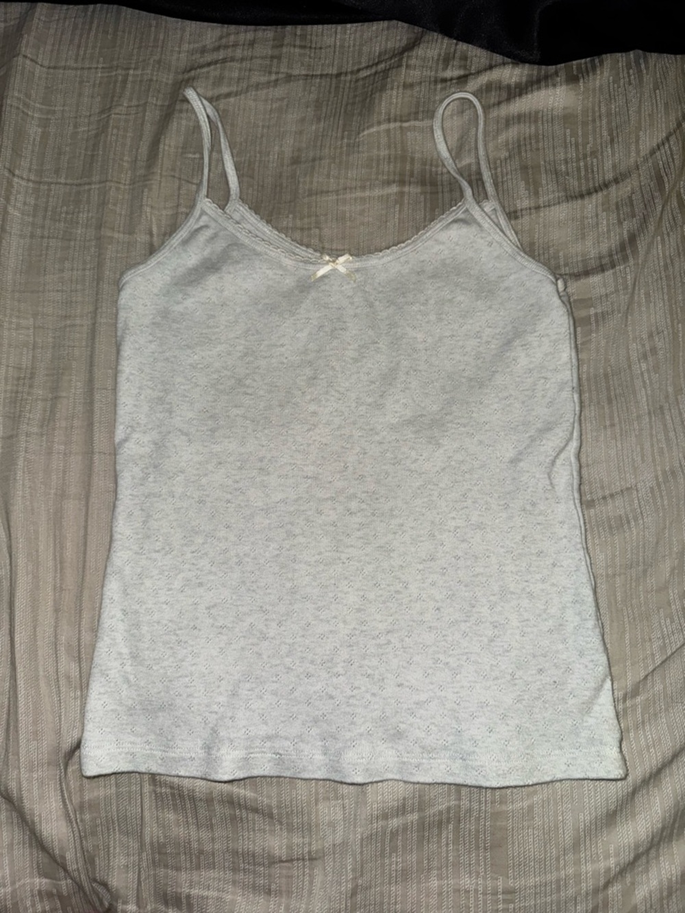 Brandy Melville Grey Lace-Trim Cami